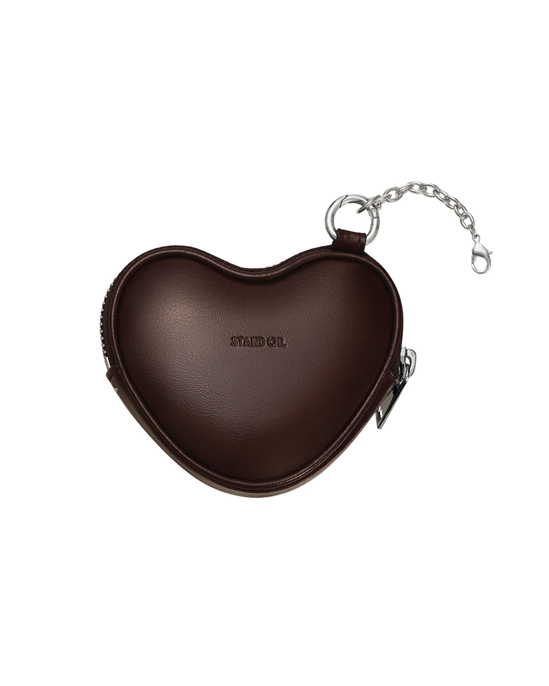 Stand Oil Heart Pods Keyring — Maroon