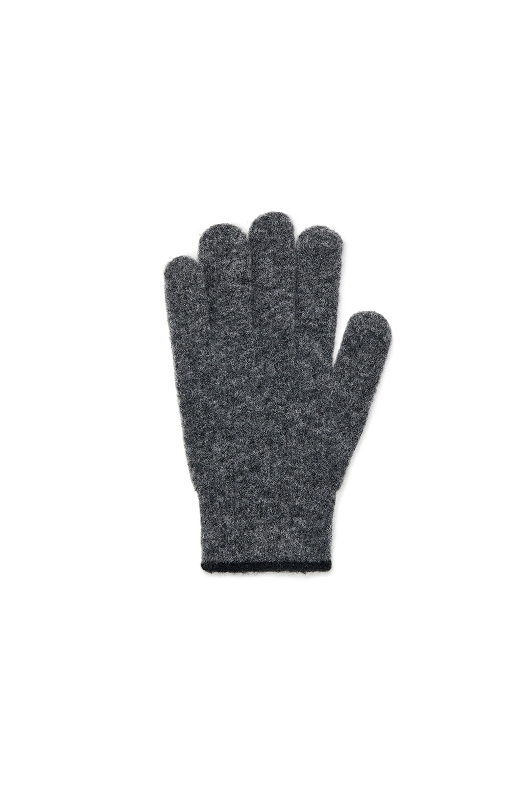 Matin Kim Boucle Knit Gloves — Charcoal
