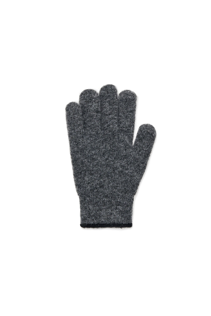Matin Kim Boucle Knit Gloves — Charcoal