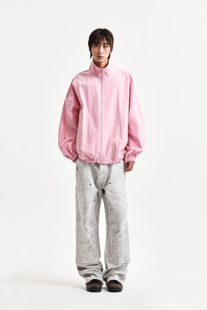 Matin Kim Back Logo High Neck Jumper — Pink