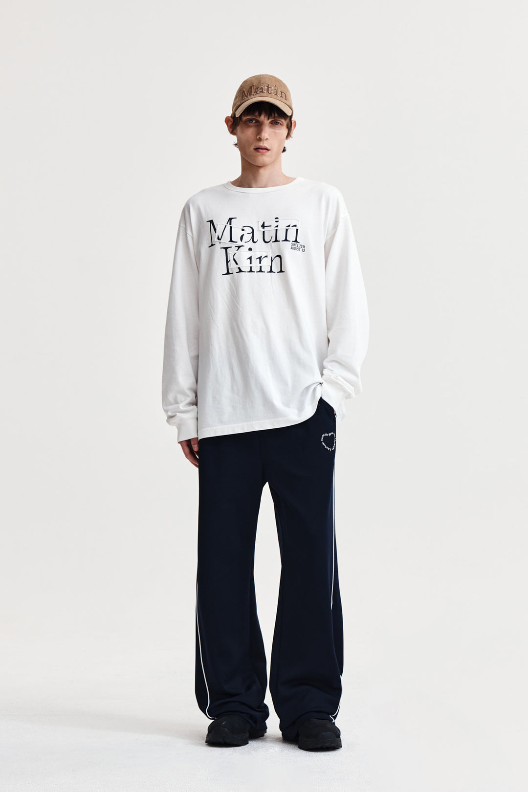 Matin Kim Patch Graphic Long Sleeve Top — White