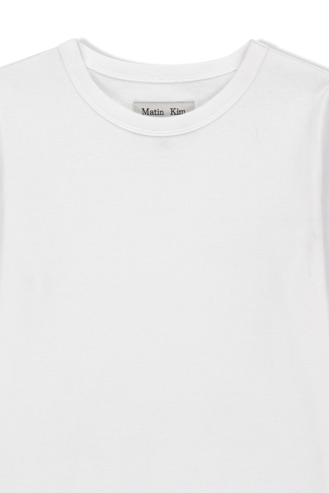 Matin Kim Label Detail Slim Fit Top — Ivory