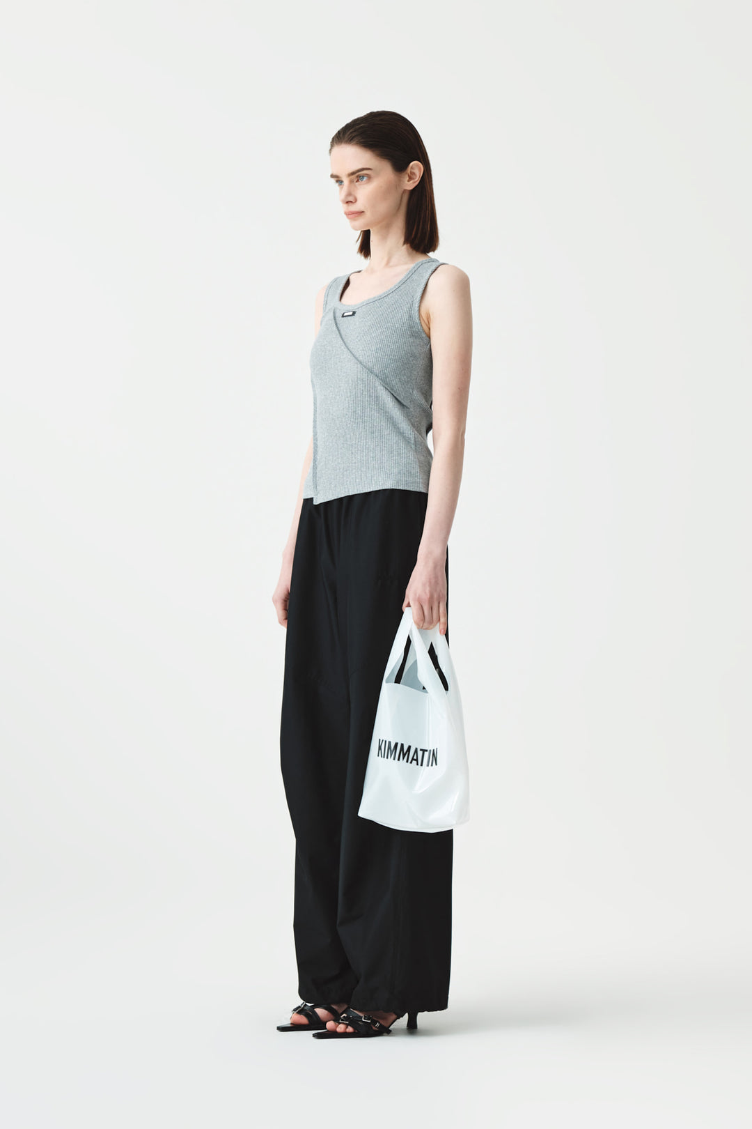 KIMMATIN Side String Track Pants — Black