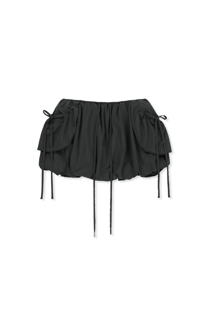 Matin Kim Strap Detail Balloon Skirt — Charcoal