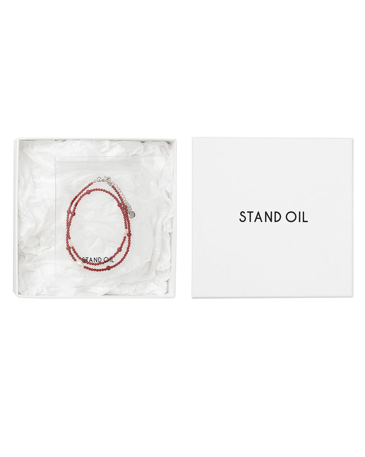 Stand Oil Jamano Pearl Necklace — Red