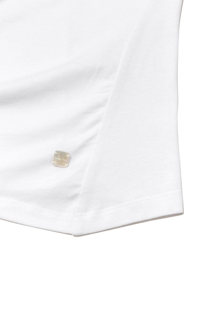 Matin Kim String Off-Shoulder Slim Top — White
