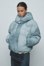 KIMMATIN Dying Effect Volume Puffer Down Jumper — Light Grey