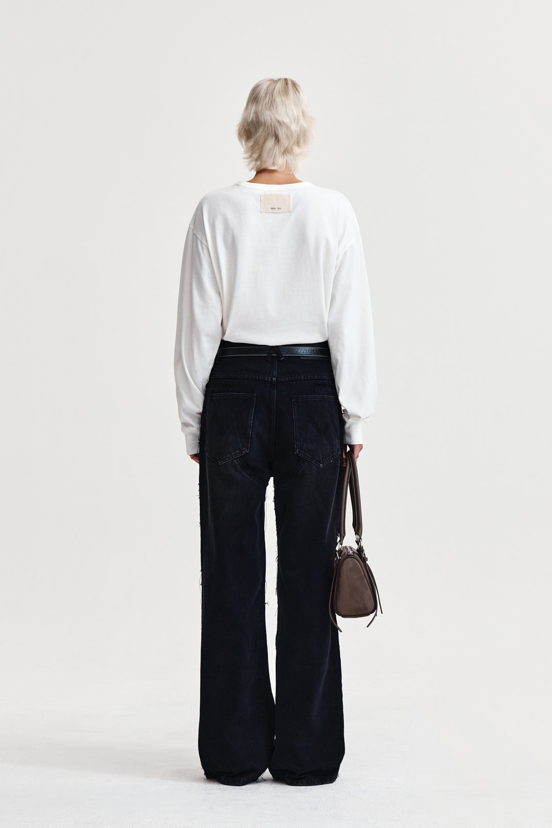 Matin Kim Patch Graphic Long Sleeve Top — White