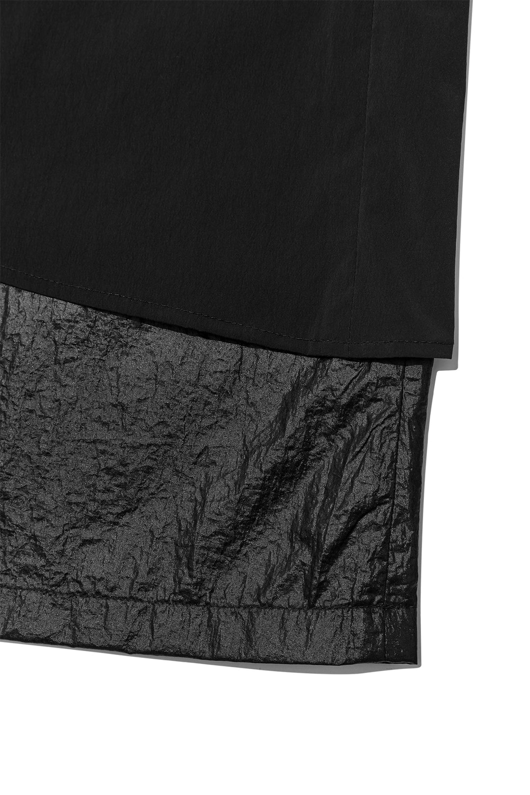 Matin Kim Shirring Layered Maxi Skirt — Black