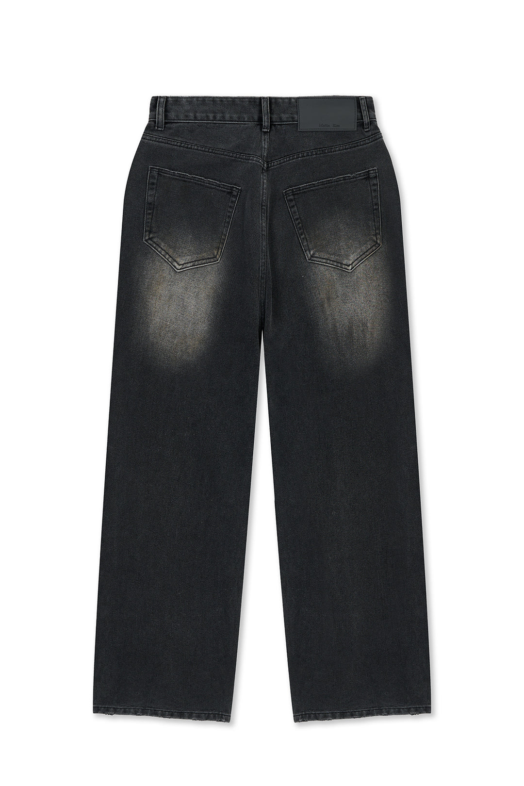 Matin Kim Vintage Dirty Washed Denim Pants — Black