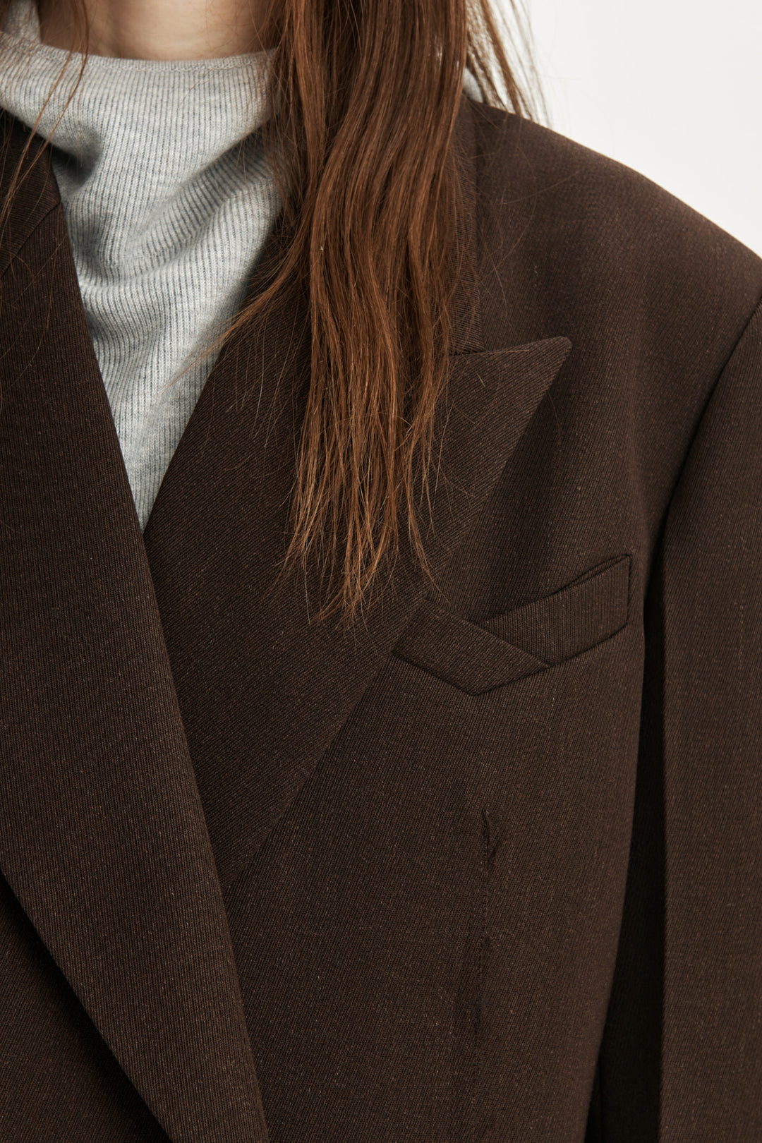KIMMATIN Belted Double Jacket — Brown