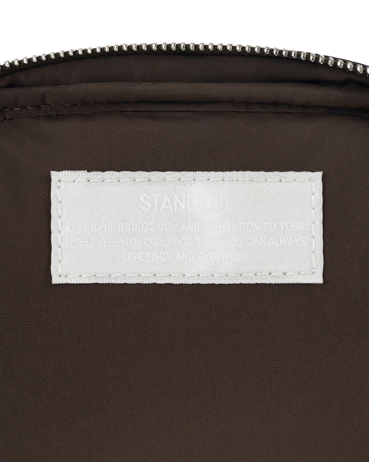 Stand Oil Bubble Pouch — Quilted Nylon Mini — Maroon
