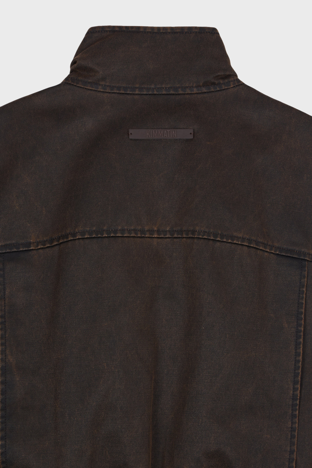 KIMMATIN Washed Blouson Vest — Brown