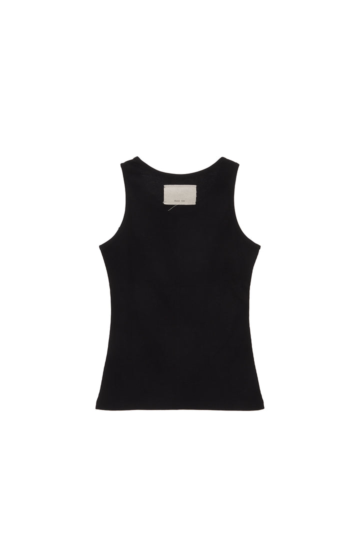 Matin Kim Pintuck Sleeveless Top — Black