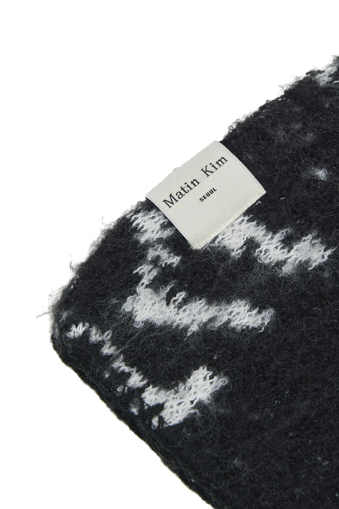 Matin Kim Cracked Logo Muffler — Black