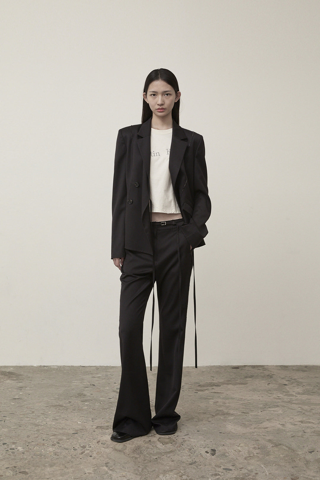 Matin Kim Cut Out Point String Trouser — Black