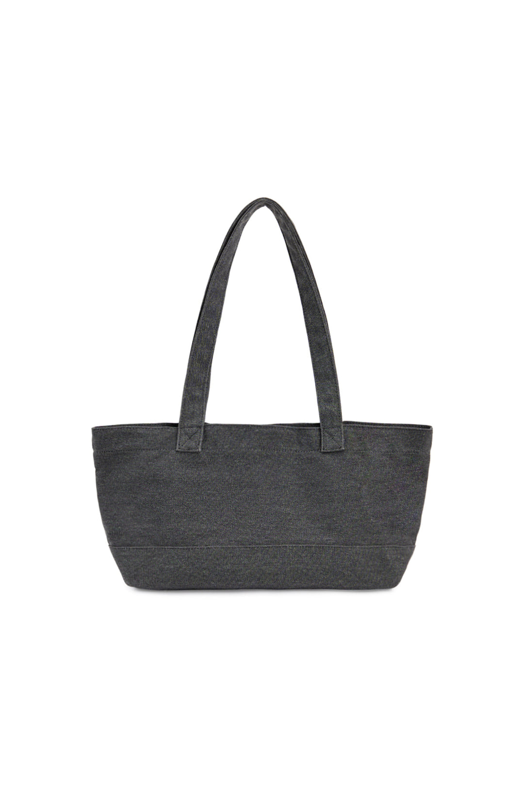 Matin Kim Logo Canvas Wide Shoulder Bag — Charcoal
