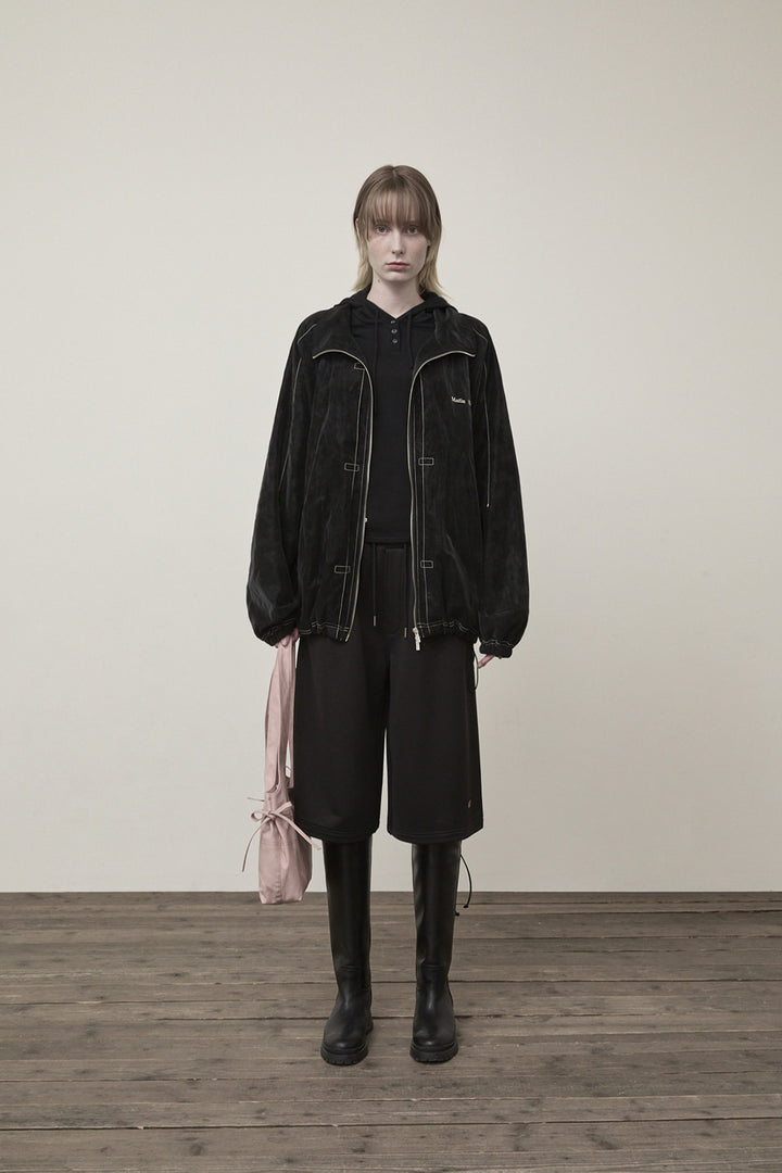 Matin Kim Stitch Point High Neck Jumper — Black