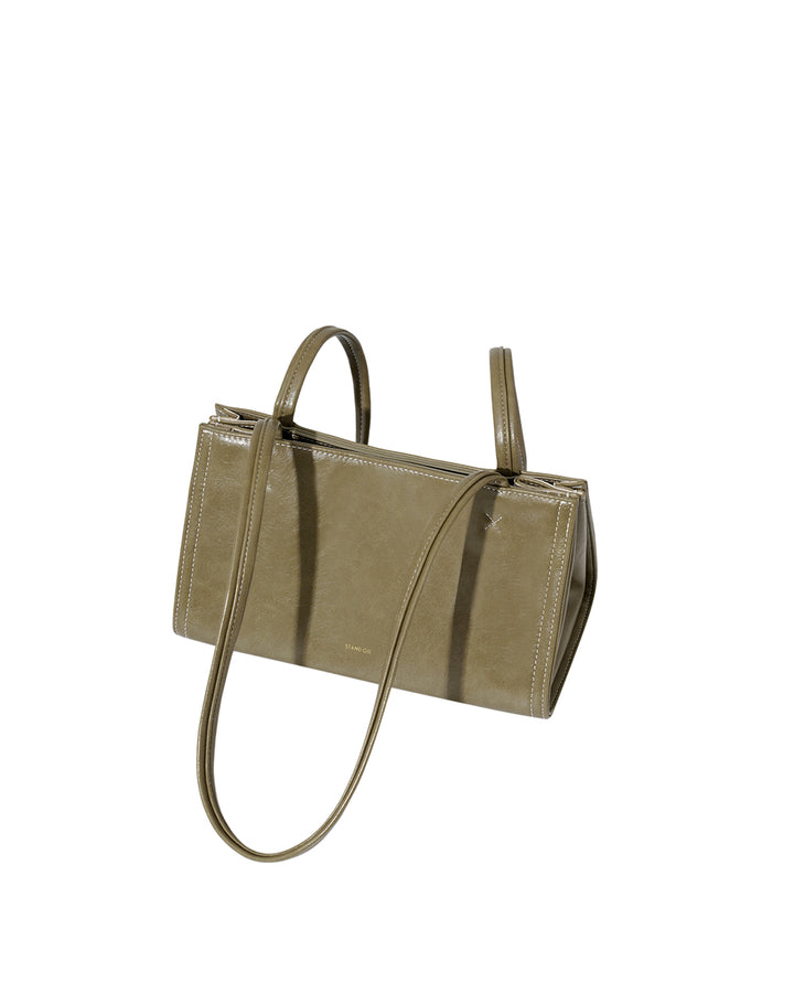 Stand Oil Oblong Tiny Shoulder Bag — Basil green