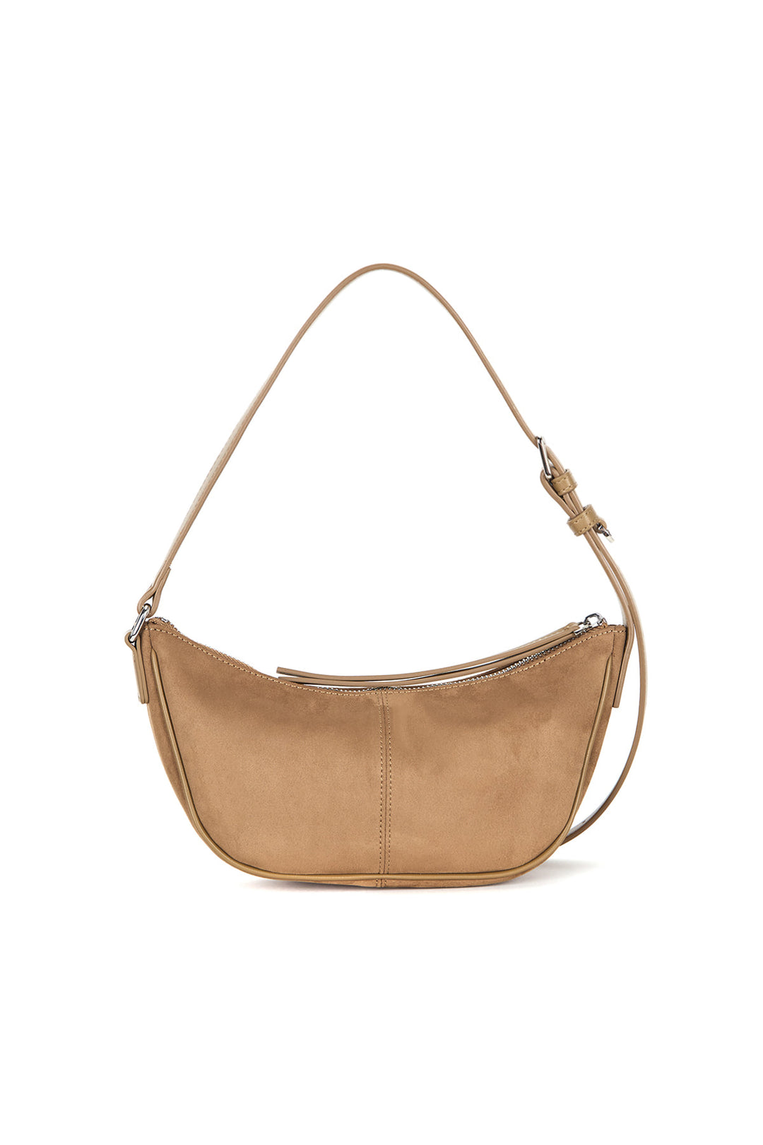 Matin Kim Suede Mini Arc Hobo Bag — Beige