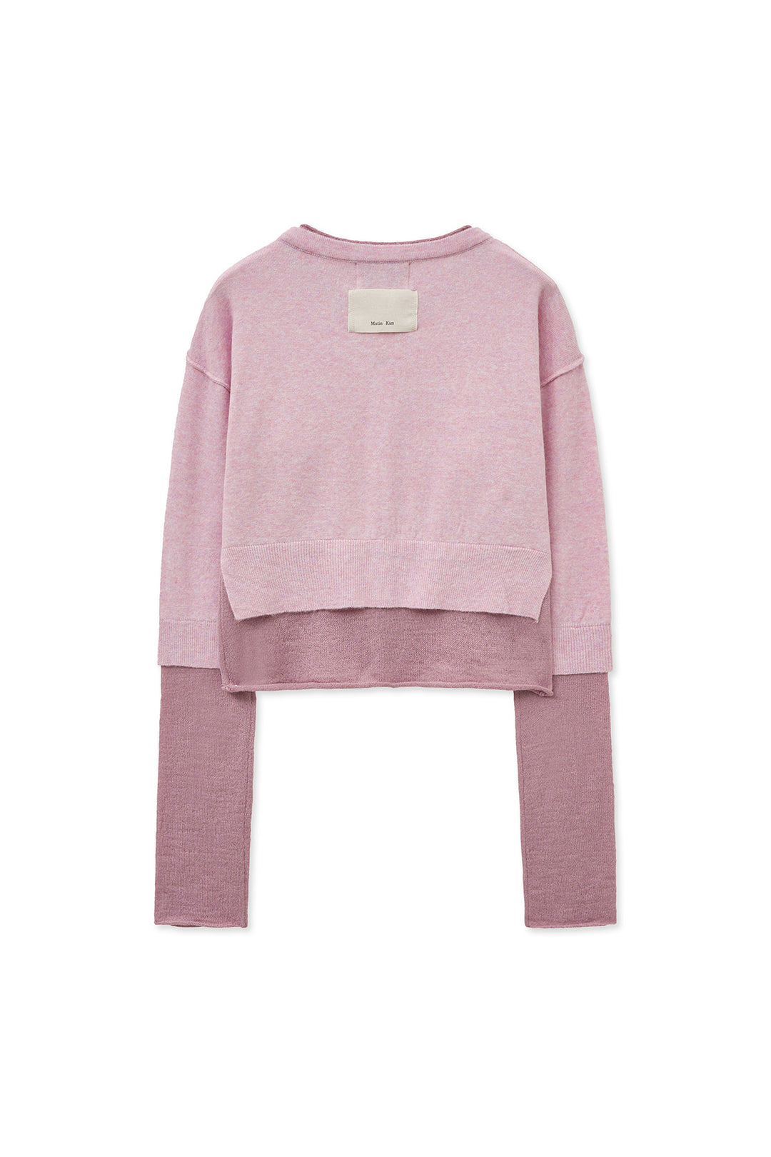 Matin Kim Layered Texture Knit Cardigan in Lilac