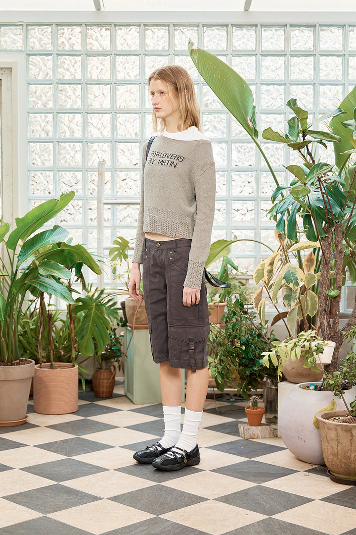 Matin Kim Punching Point Pullover — Olive