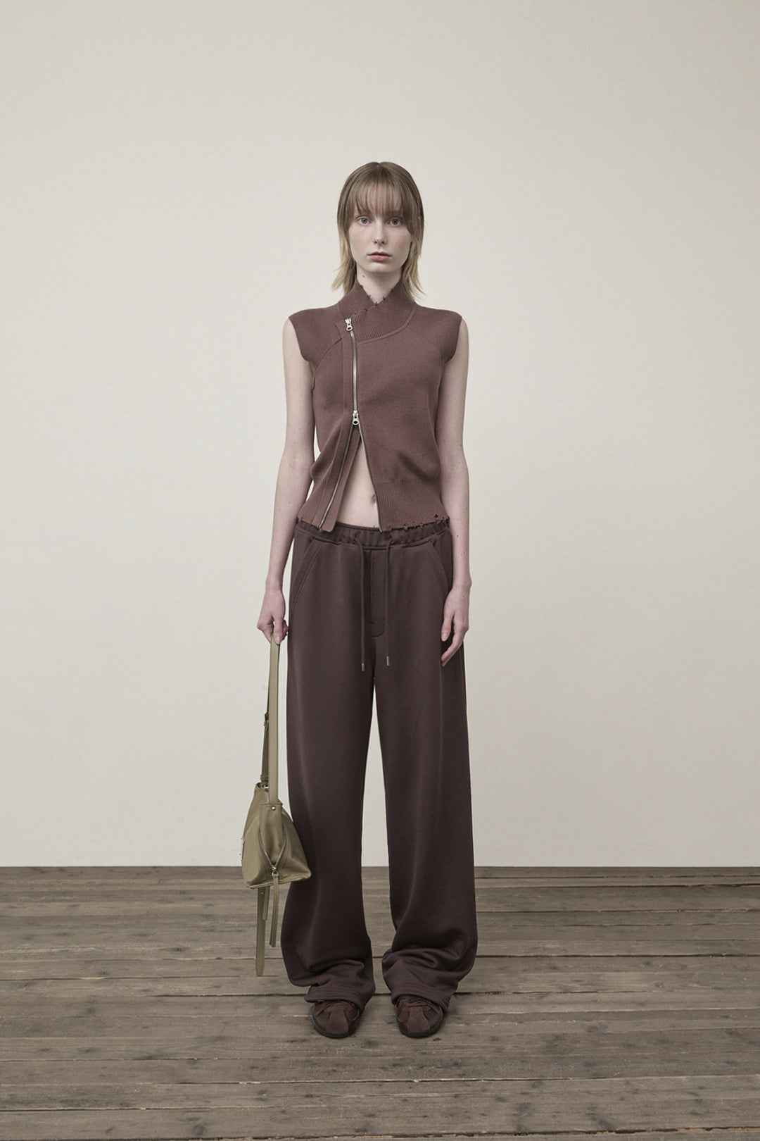 Matin Kim Back Pocket Glitter Sweatpants — Brown