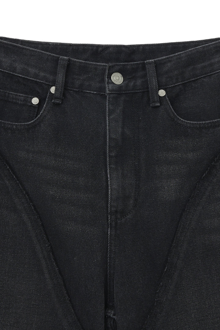 Matin Kim Western Straight Fit Denim — Black