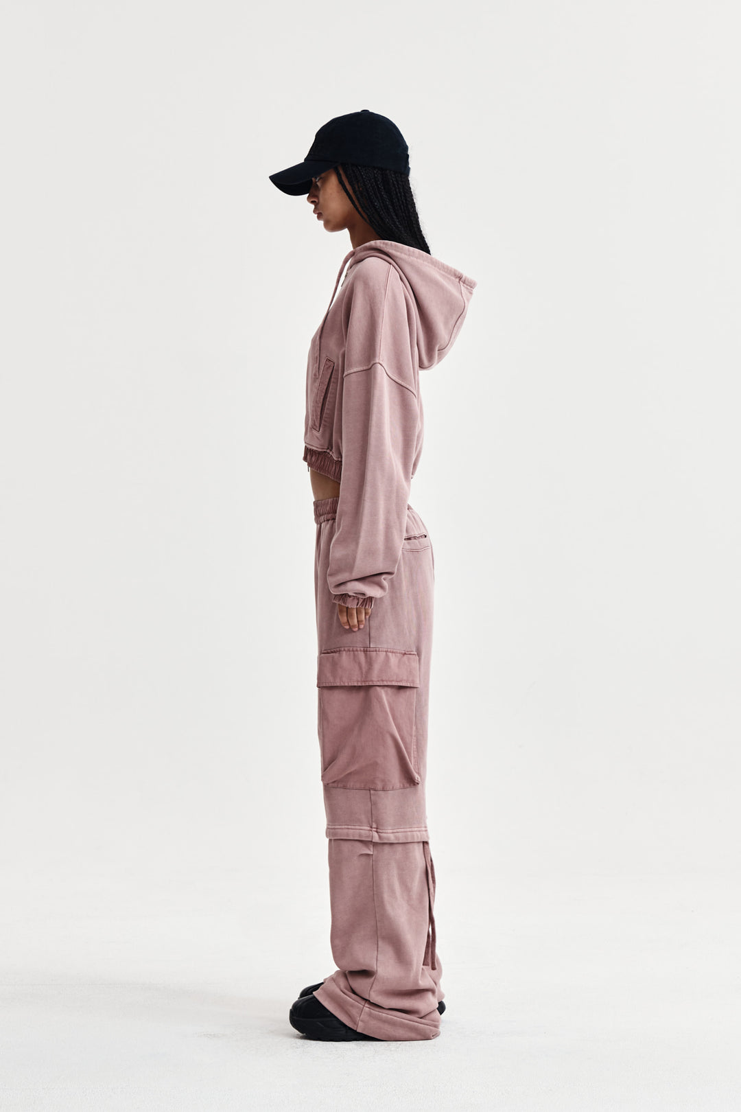 Matin Kim Pigment Dyed Cargo Pants — Pink