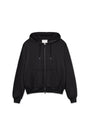 Matin Kim Back Logo Glitter Zip Hoodie — Black