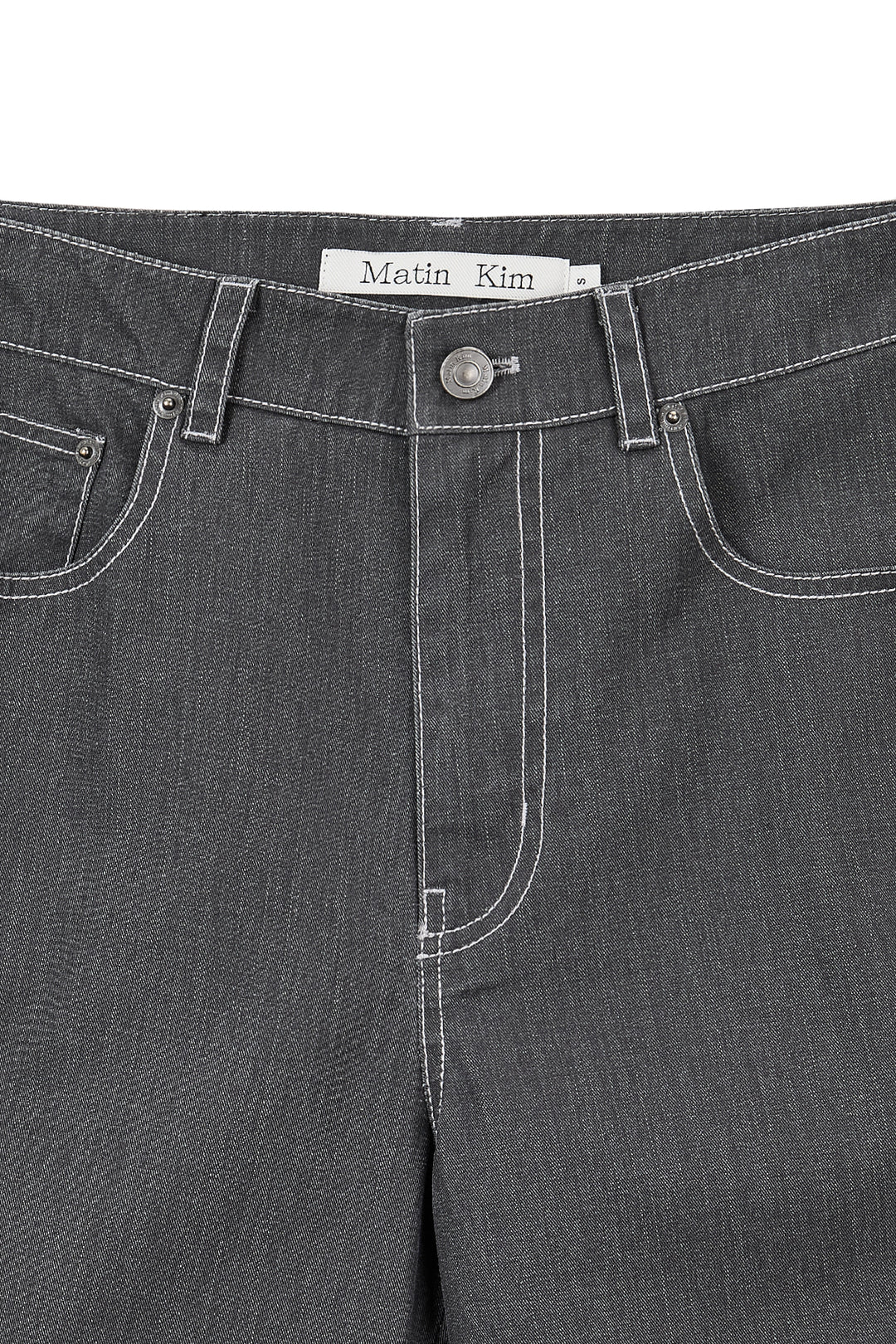 Matin Kim Side Pintuck Point Pants — Charcoal
