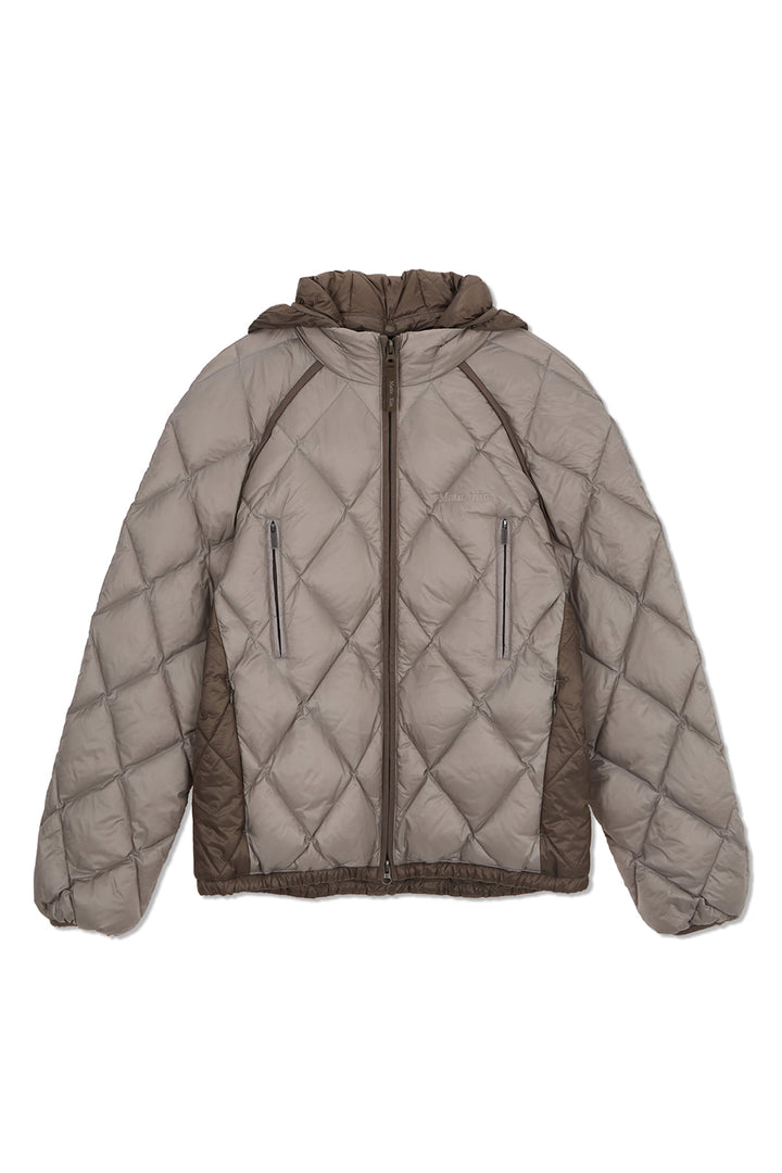 Matin Kim Quilting Hoody Lightweight Jumper — Beige