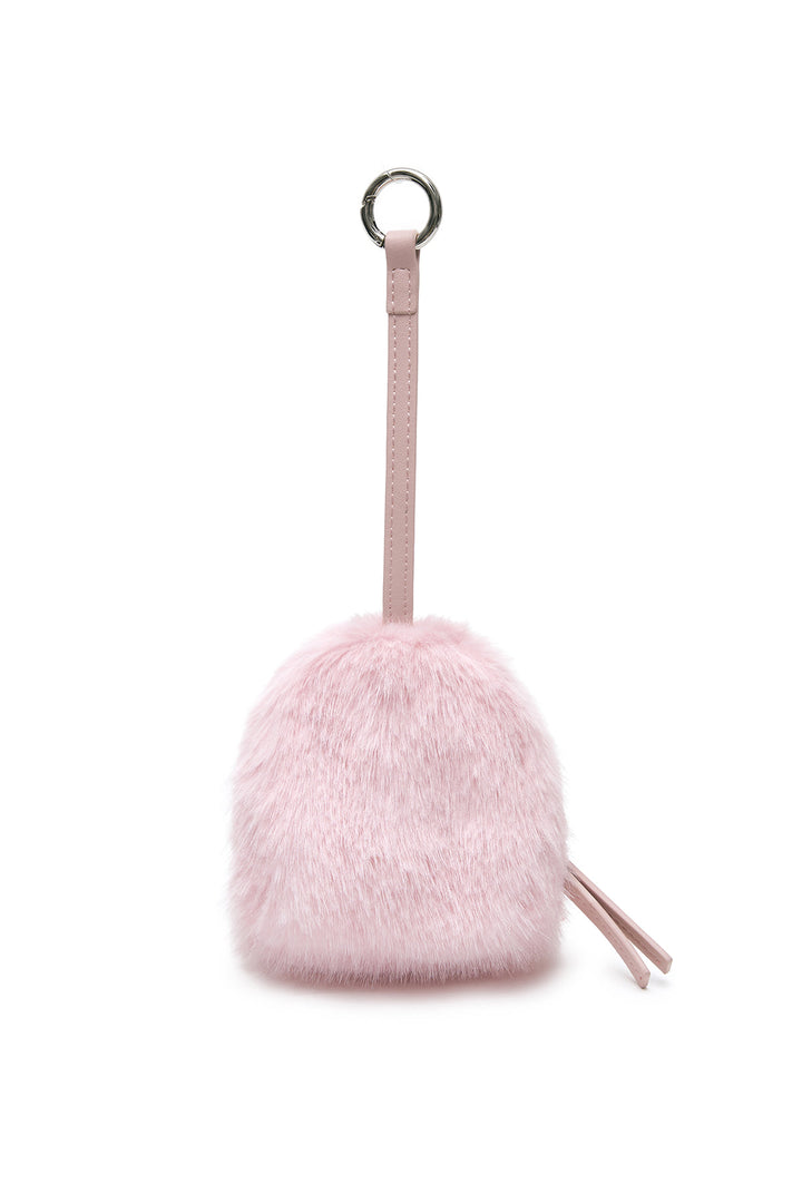 Matin Kim Soft Fur Mini Cube Pouch — Pink