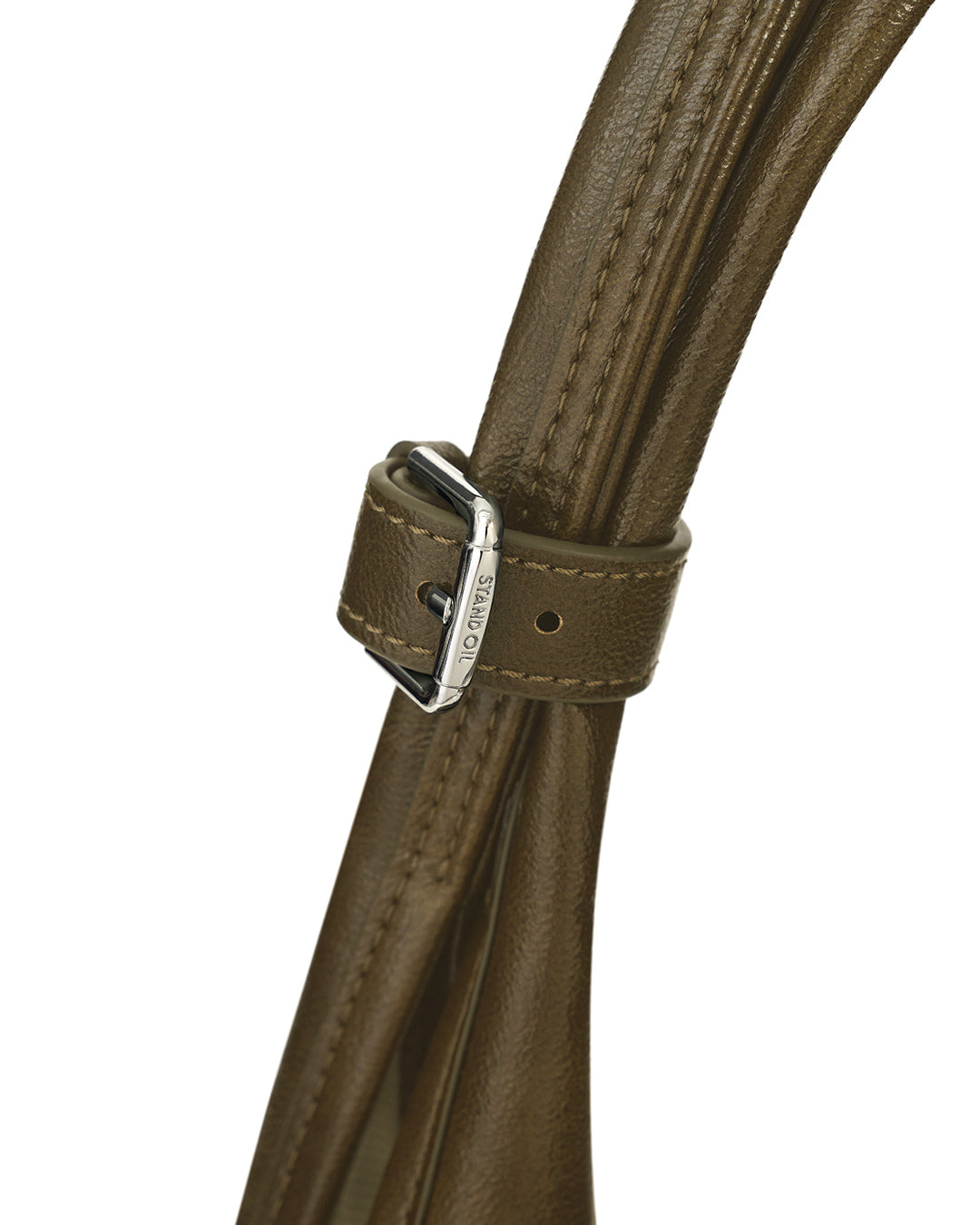 Stand Oil Ringo Bag Mini — Reversible Canvas &amp; Leather — Khaki Brown