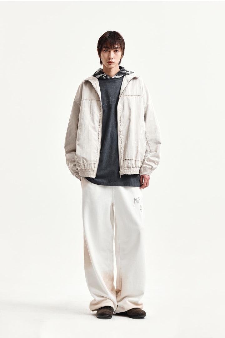 Matin Kim Embroidery Back Logo Jumper — Beige