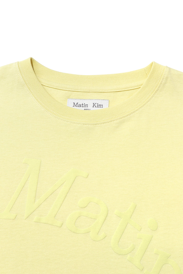 Matin Kim Wave Printing Logo Top — Yellow