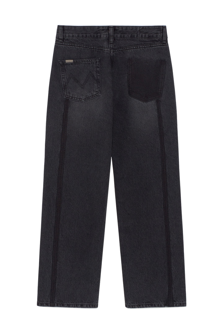 Matin Kim Pocket Washed Point Denim — Black