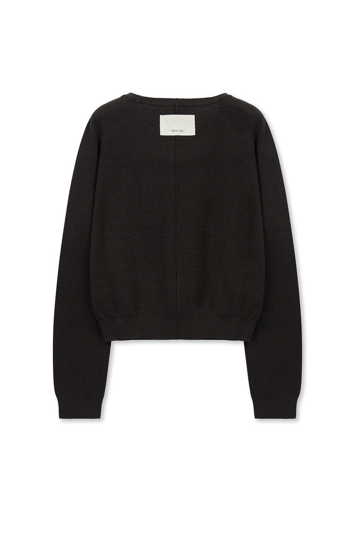 Matin Kim Raglan Sleeve Knit Pullover — Brown