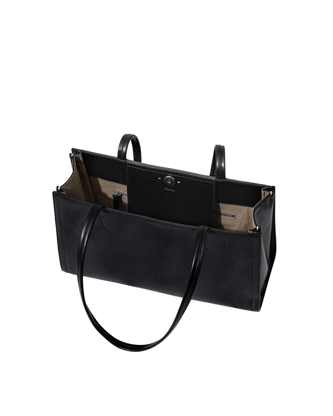 Stand Oil Oblong Bag — Structured Shoulder — Black