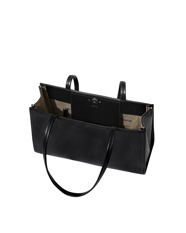 Stand Oil Oblong Bag — Structured Shoulder — Black