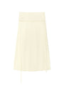 Matin Kim Foldover Layered Maxi Wrap Skirt — Ivory