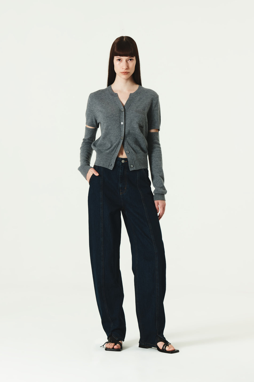 KIMMATIN Over Dying Tapered Denim — Blue