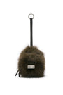 Matin Kim Hairy Fur Mini Cube Pouch — Brown