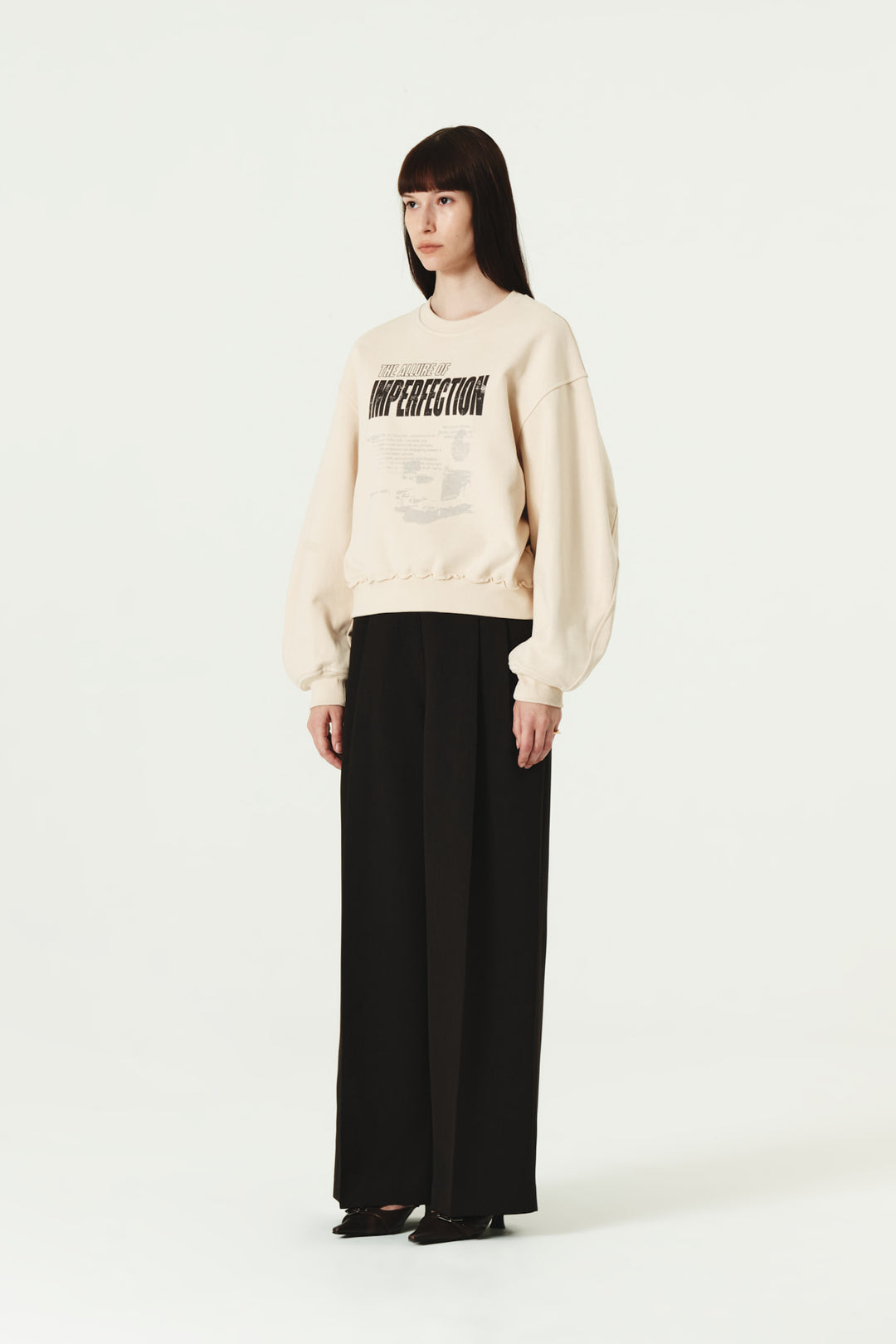 KIMMATIN Back Yoke Detail Wide Trouser — Brown