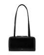 Stand Oil Post Bag — Square Box Shoulder Bag — Stitch Black