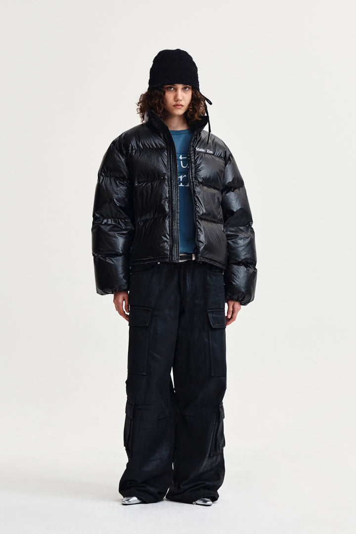 Matin Kim Small Logo Volume Down Jumper — Black