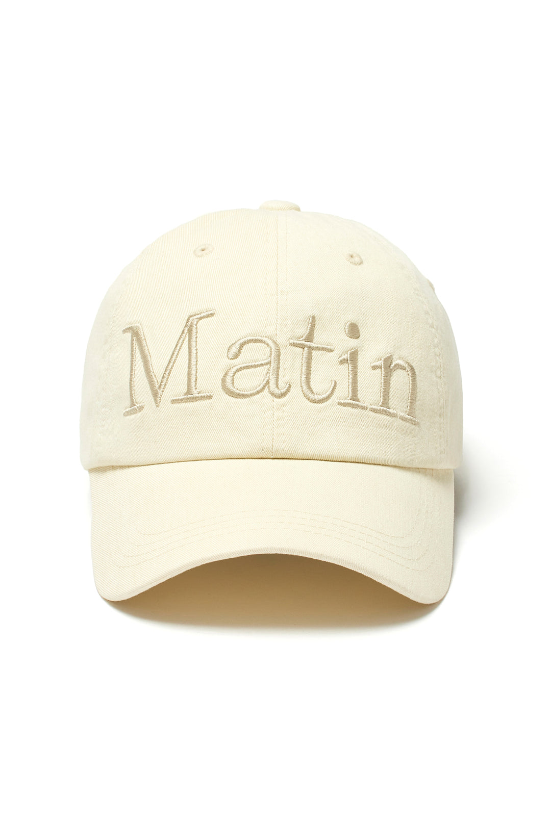 Matin Kim Logo Washed Ball Cap Light — Beige