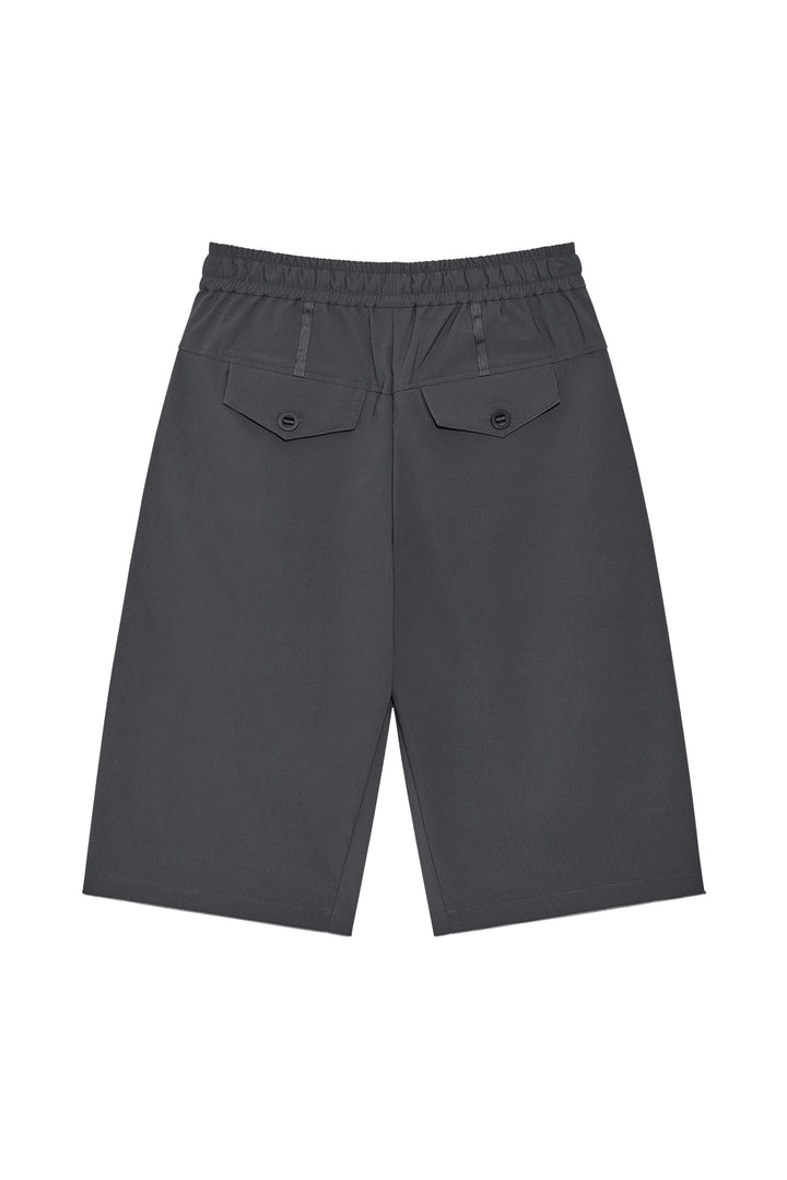 Matin Kim Side Taping Bermuda Shorts — Charcoal