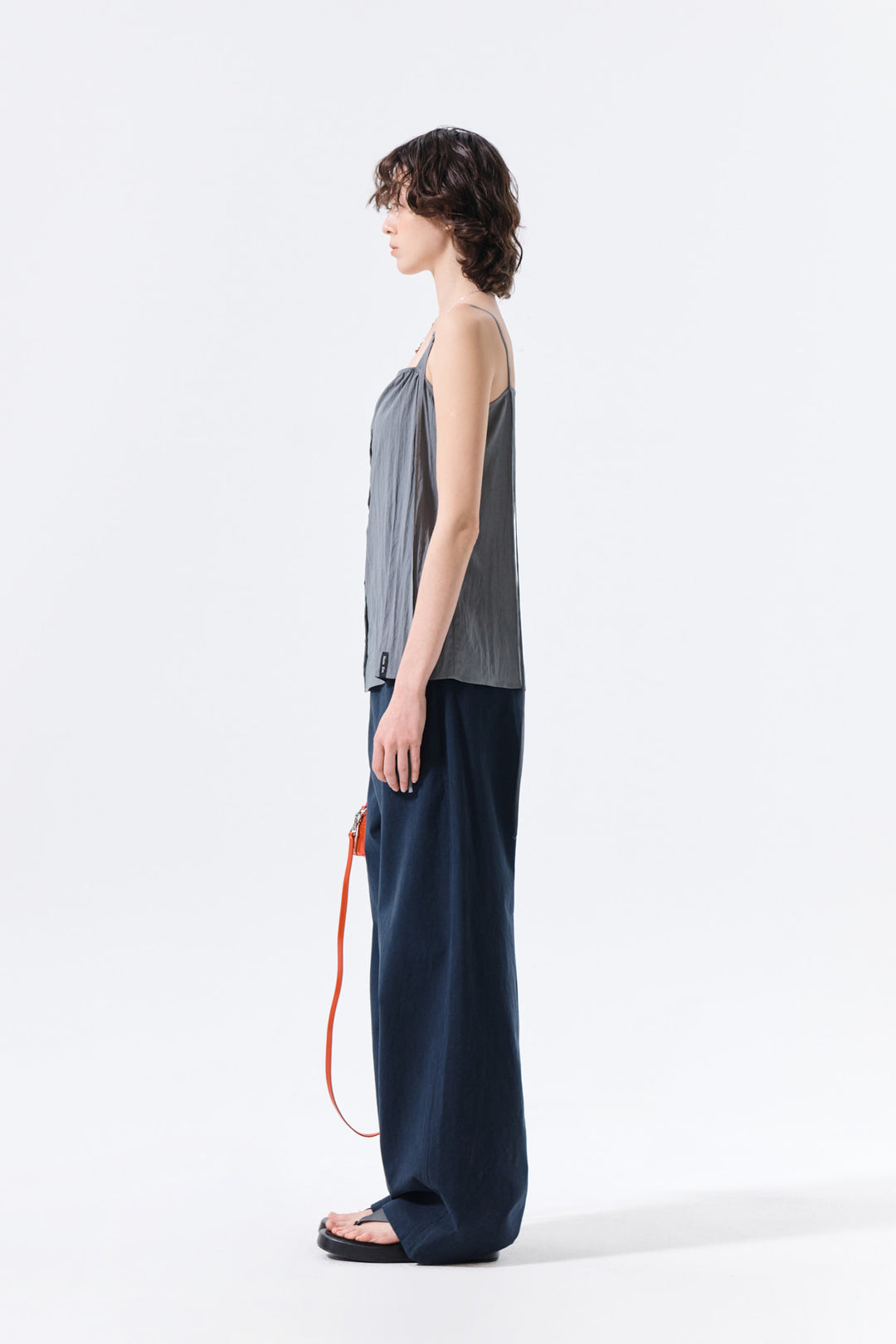 Matin Kim Button Sleeveless Blouse — Gray