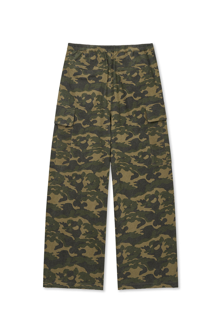 Matin Kim Drawstring Hem Cargo Pants — Khaki